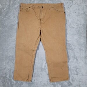Dickies Pants Mens 44x29 Brown Cotton Duck Canvas Carpenter Work 1939RBD